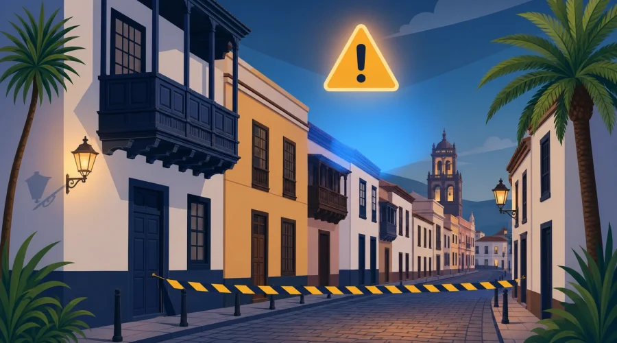 Una amenaza de explosión activa la alarma vecinal en La Laguna