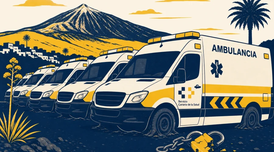 Ametrallamiento de ruedas y cerraduras selladas: el asalto a las ambulancias de Tenerife que truncó 59 tratamientos