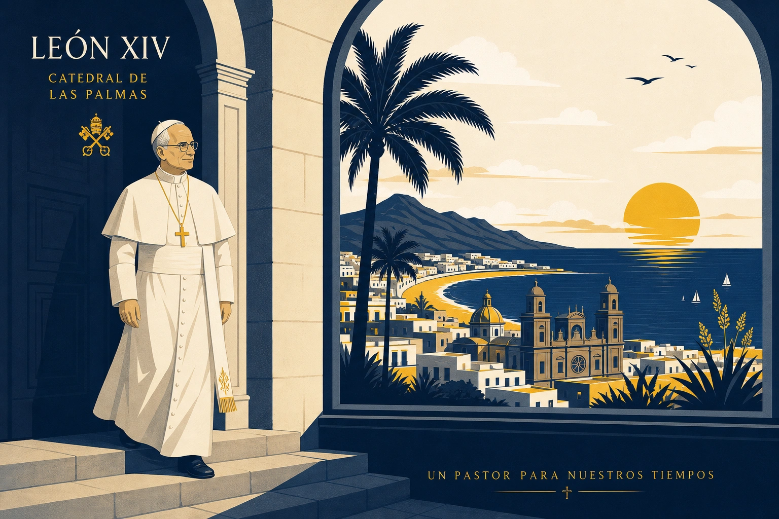 El adiós del Papa en la Catedral de Las Palmas sella una jornada histórica en Gran Canaria