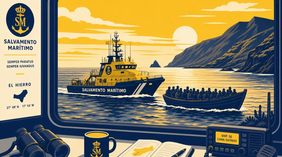 El Hierro y Lanzarote reciben en un solo día a 90 migrantes tras dos rescates marítimos