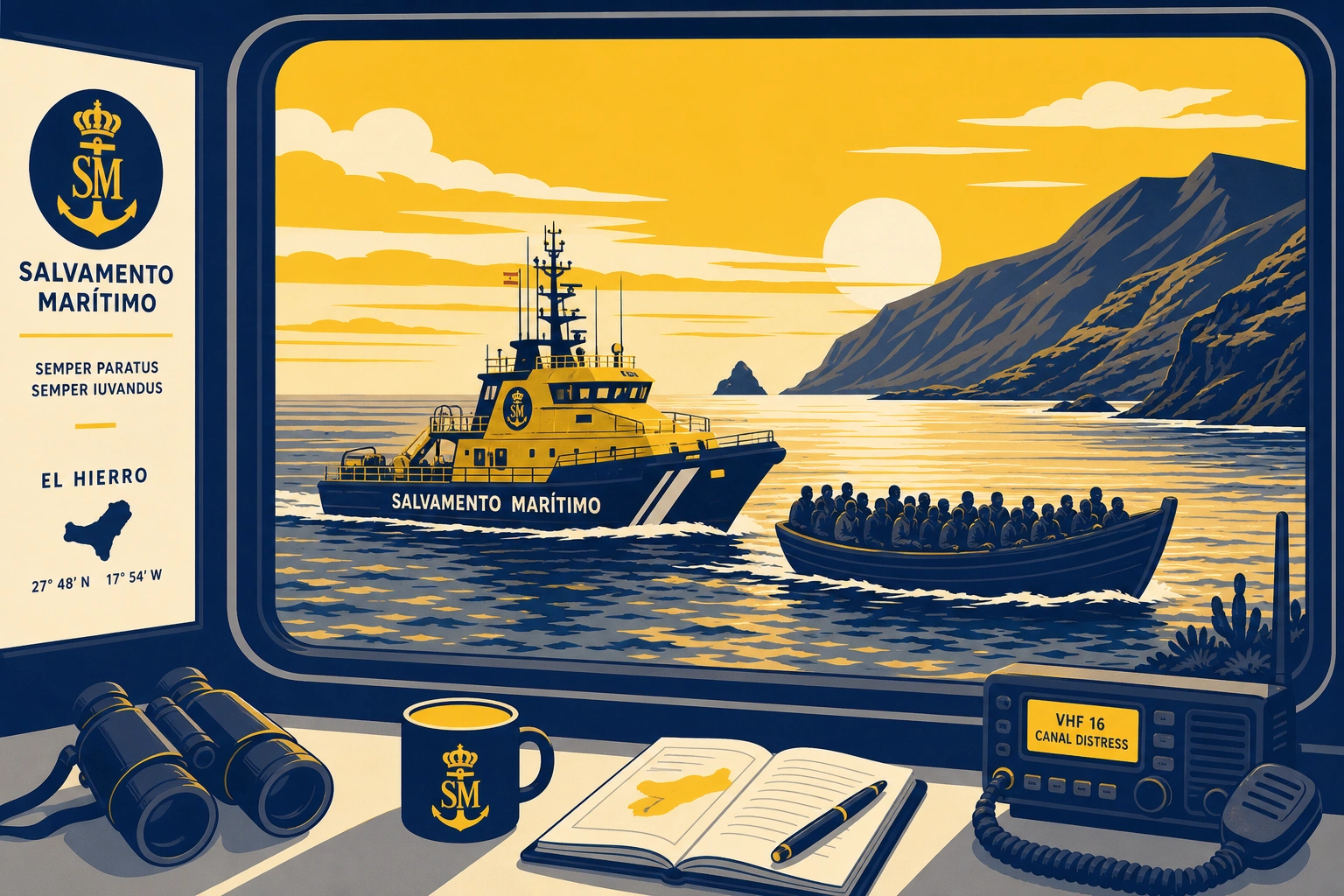 El Hierro y Lanzarote reciben en un solo día a 90 migrantes tras dos rescates marítimos