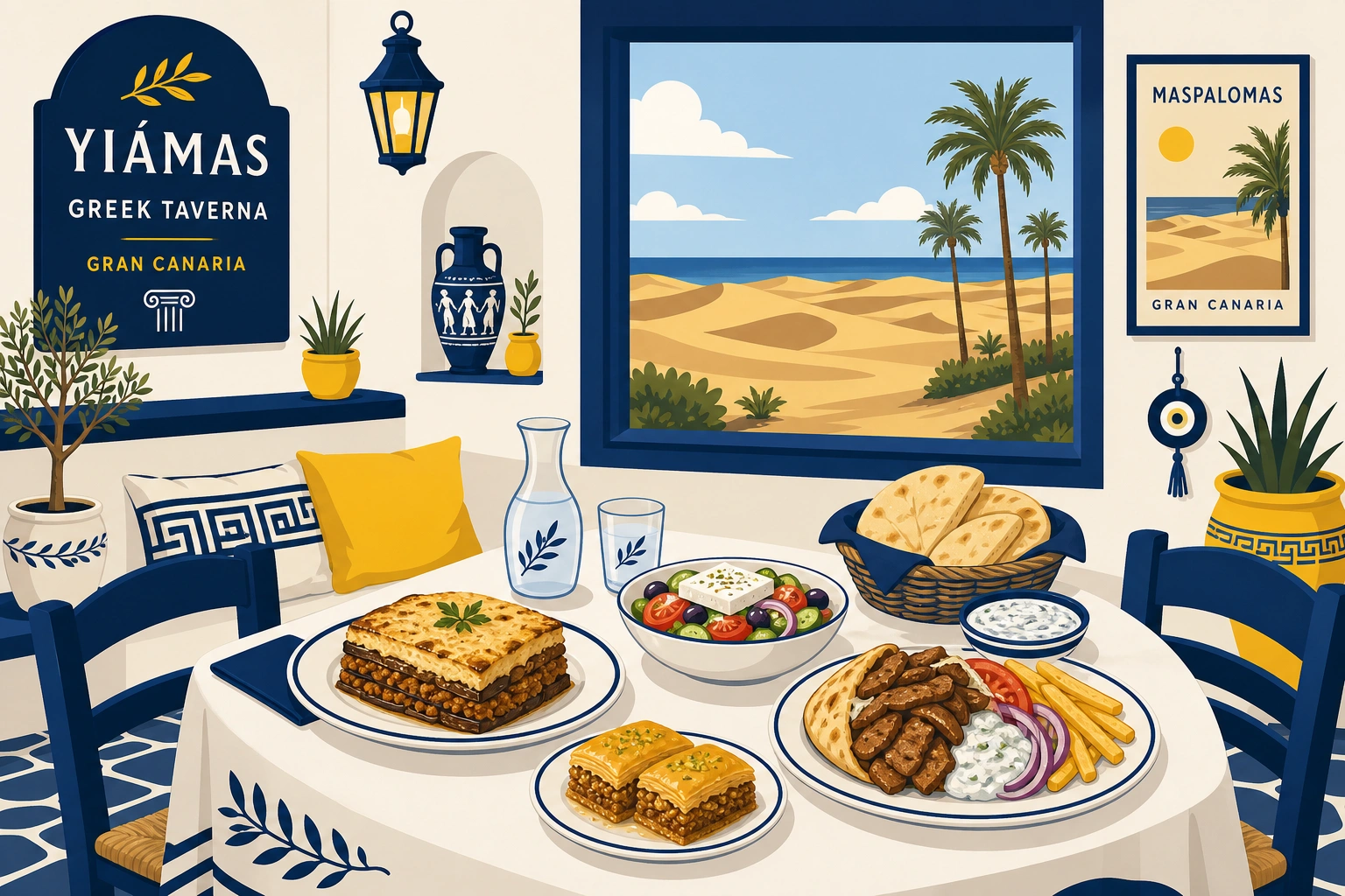 El secreto griego de Gran Canaria: 20 años de tradición en la mesa