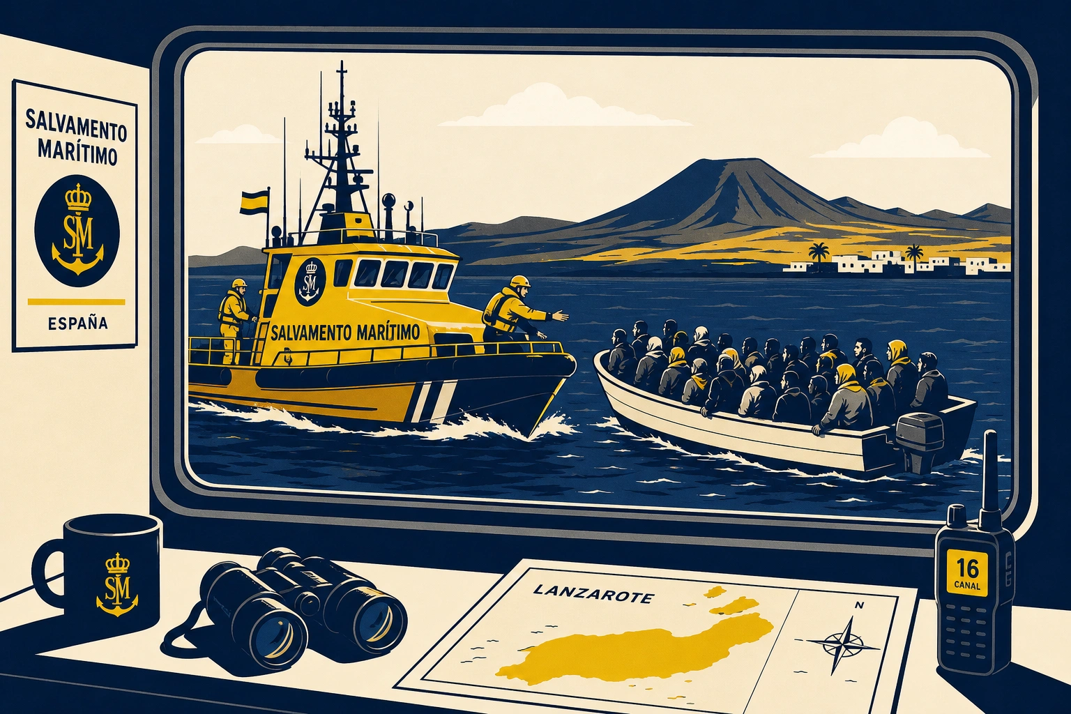 La doble oleada que sacudió la costa de Lanzarote: 153 personas al límite en dos rescates nocturnos