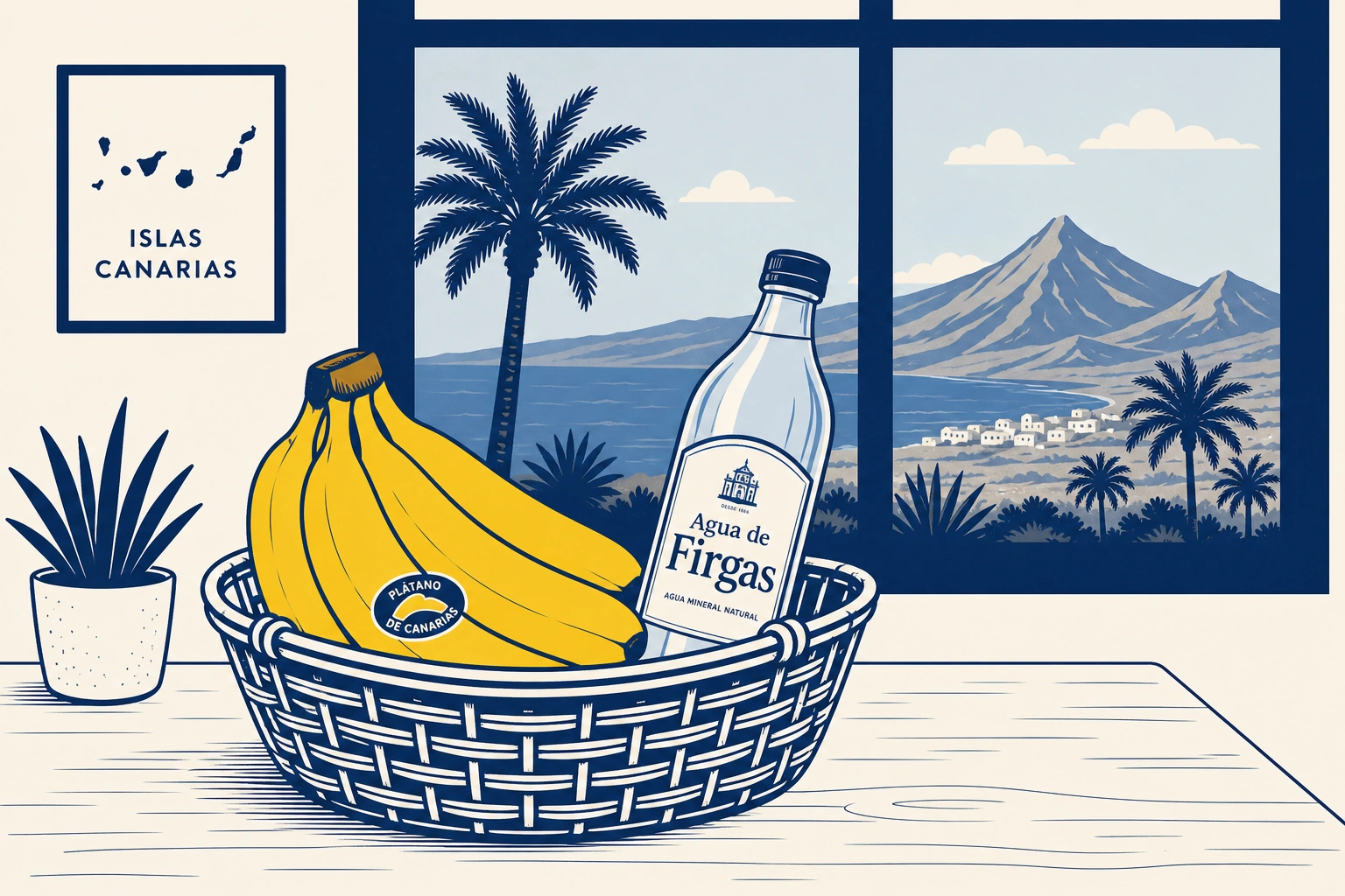 Las marcas canarias que seducen a España: Plátano y Agua Firgas
