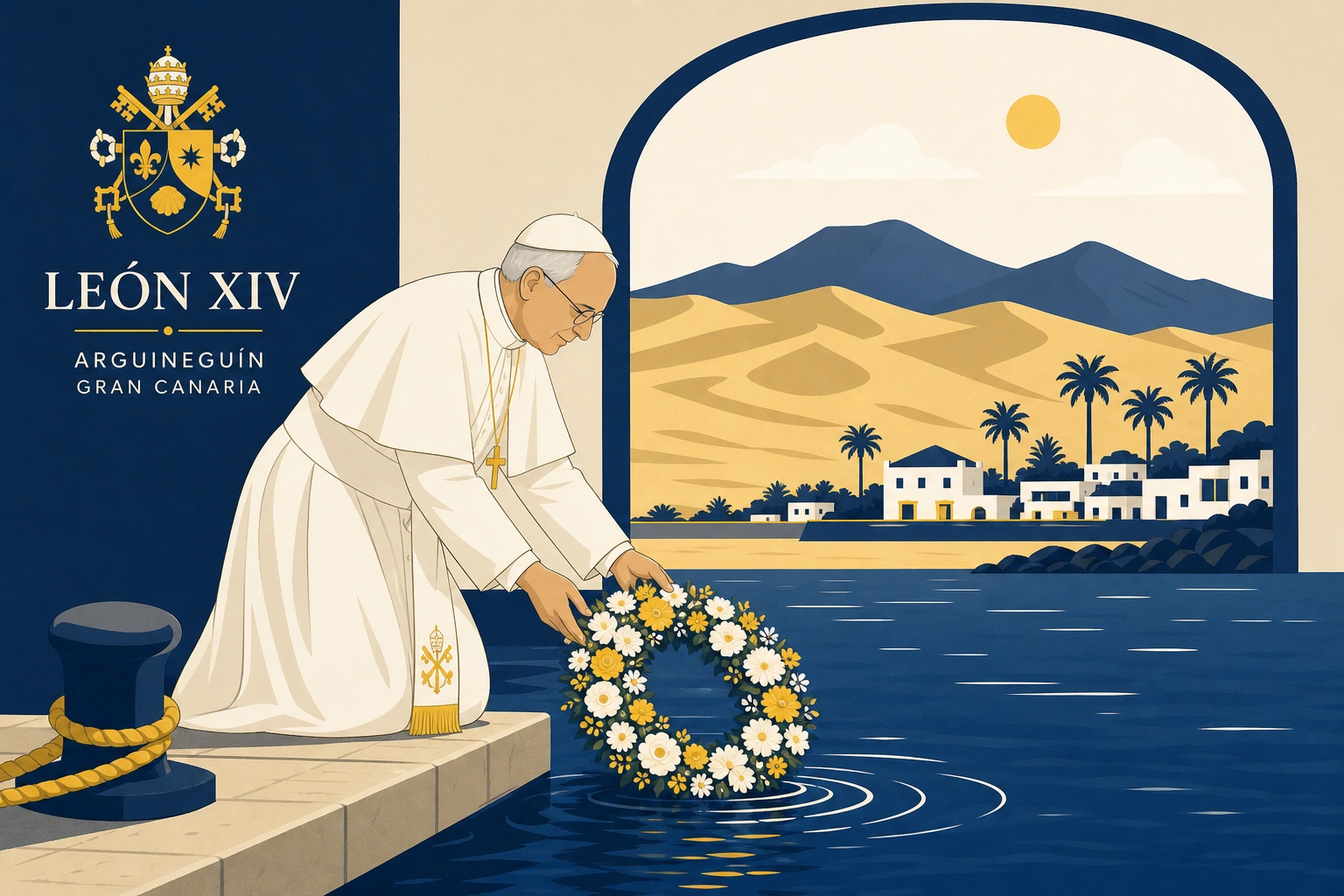 León XIV aterriza en Gran Canaria: el primer Papa en tierra canaria