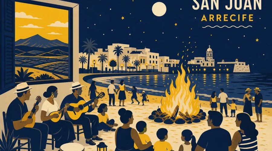 Once barrios, una sola llama: la noche de San Juan revive la esencia de Arrecife