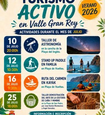 Actividades de Turismo Activo Valle Gran Rey 2026