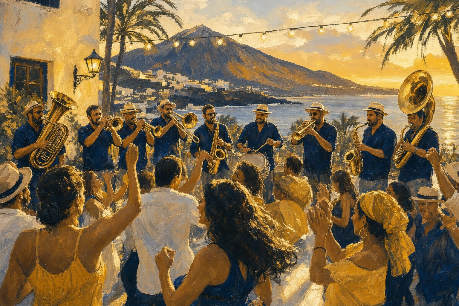 Arístides Moreno y la 101 Brass Band convierten la plaza del Carmen en una fiesta colectiva