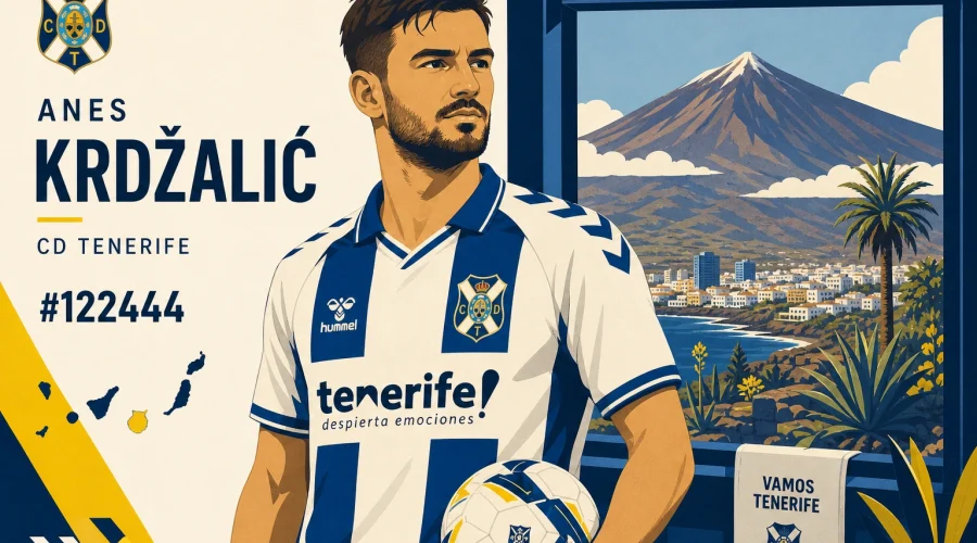 CD Tenerife refuerza su medular con Anes Krdžalić, promesa bosnia de 21 años