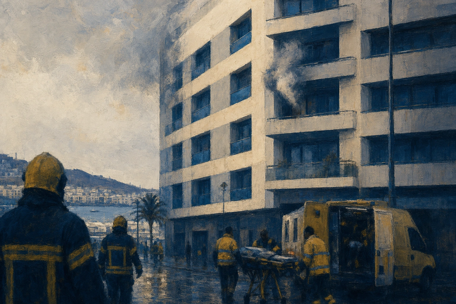 Dos niños hospitalizados por inhalación de humo en un incendio en la calle Manuel de Falla de Las Palmas