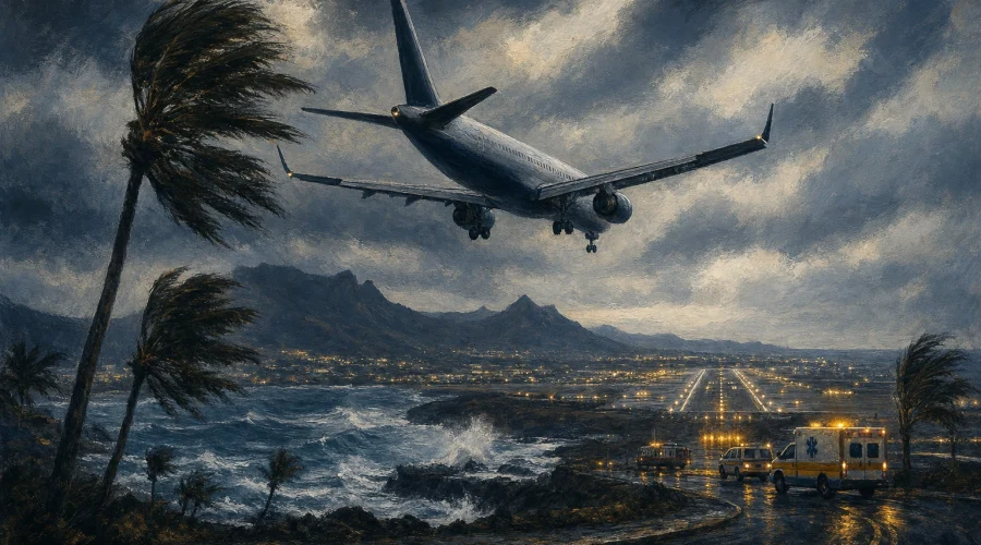 Emergencia médica y viento extremo desvían a Gran Canaria un vuelo a Brasil tras no poder aterrizar en Tenerife Sur