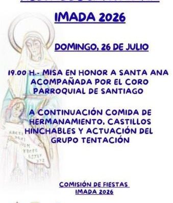 Fiesta De Santa Ana En Imada — Imagen Oficial