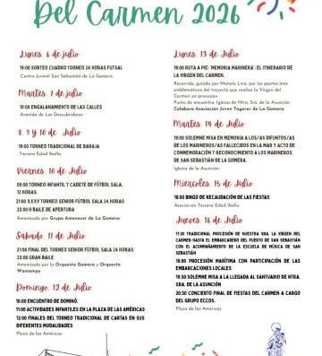 Fiestas Del Carmen En San Sebastián De La Gomera — Imagen Oficial