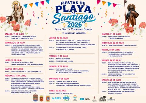 Fiestas en honor a Nuestra Señora la Virgen del Carmen y Santiago Apóstol en Playa de Santiago