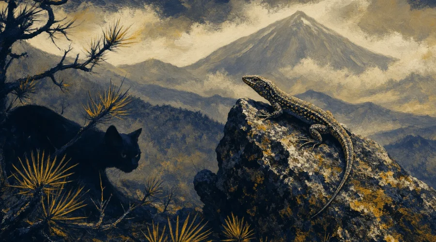La caza de los gatos domésticos reduce el tamaño del lagarto tizón en Canarias