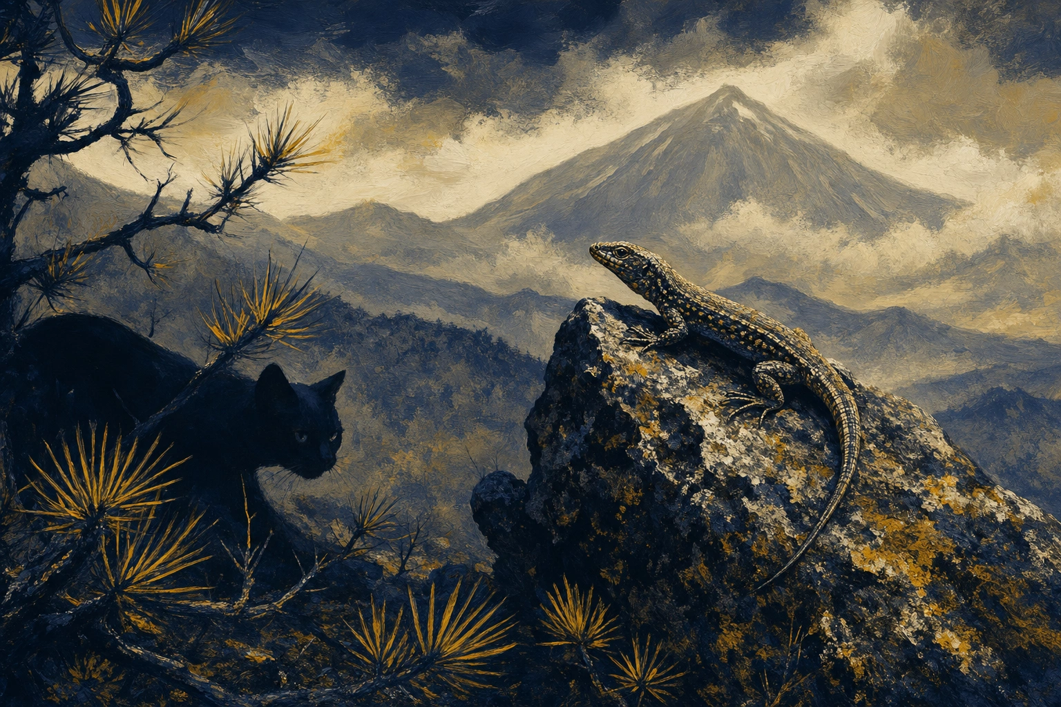 La caza de los gatos domésticos reduce el tamaño del lagarto tizón en Canarias