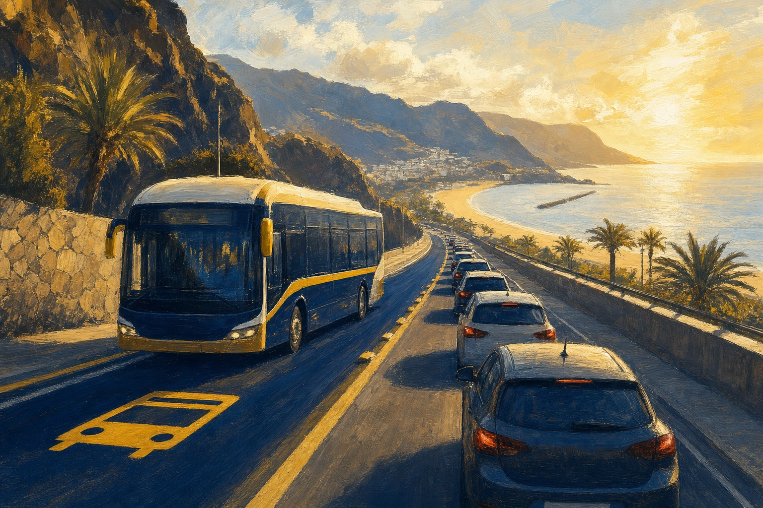 La ola de calor reactiva el carril bus hacia Las Teresitas durante el fin de semana