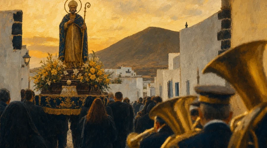 La procesión de San Marcial en Femés vuelve a sonar con banda militar