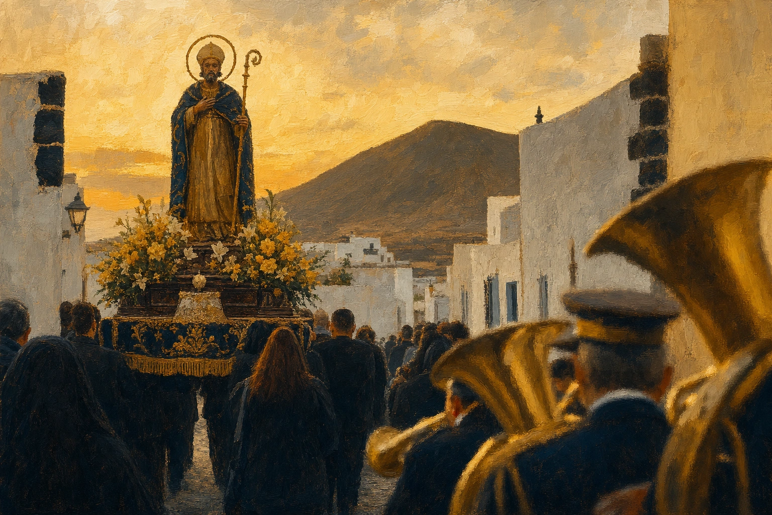 La procesión de San Marcial en Femés vuelve a sonar con banda militar