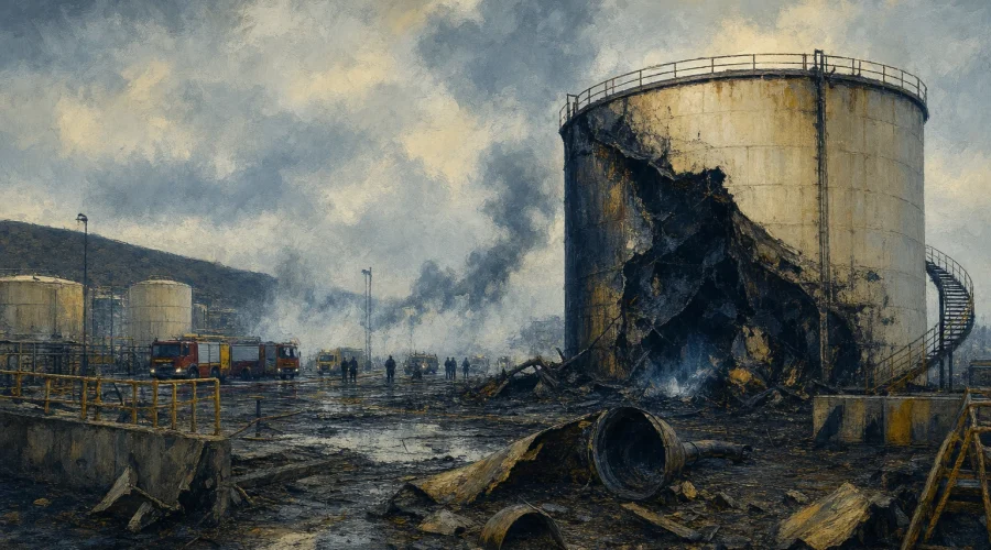 Un operario muerto y dos heridos graves en la explosión de un tanque de combustible en Telde