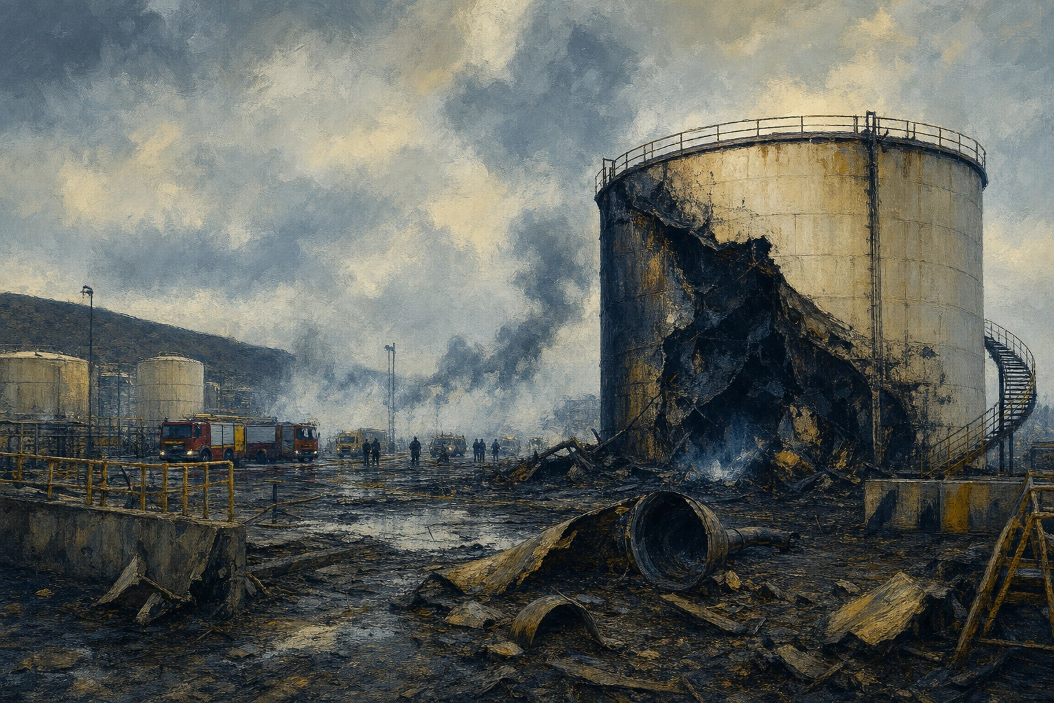 Un operario muerto y dos heridos graves en la explosión de un tanque de combustible en Telde