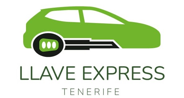 Llave Express Tenerife, logo con un coche verde y una llave