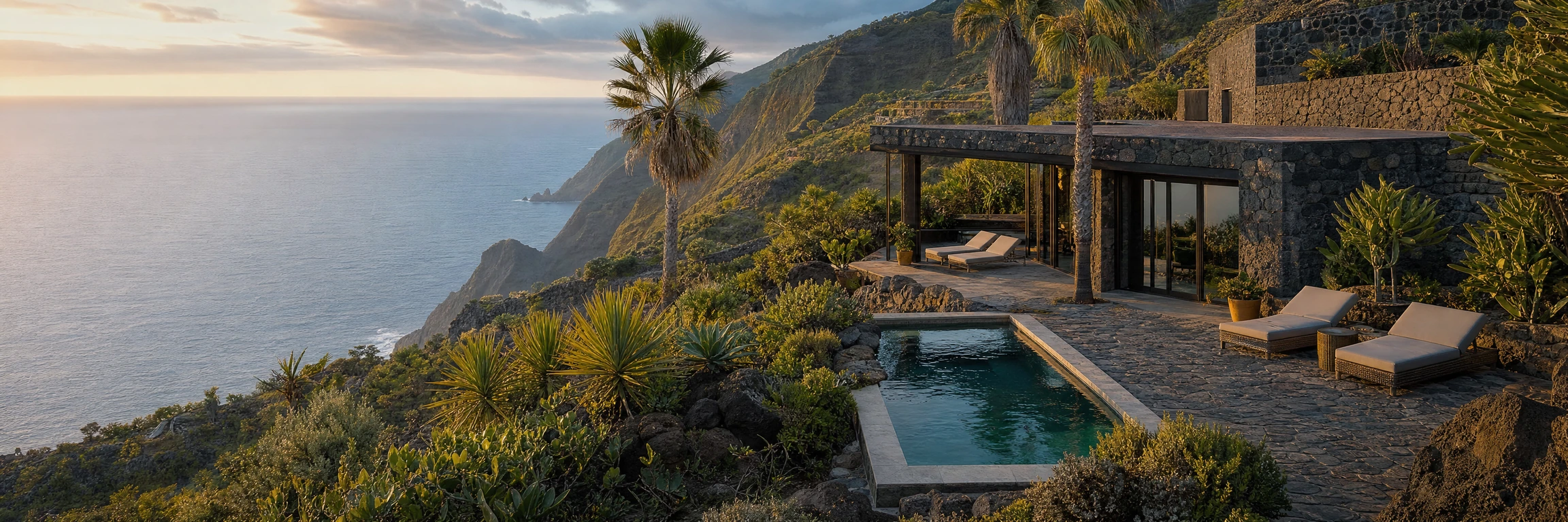 Hotel entre el paisaje de La Palma