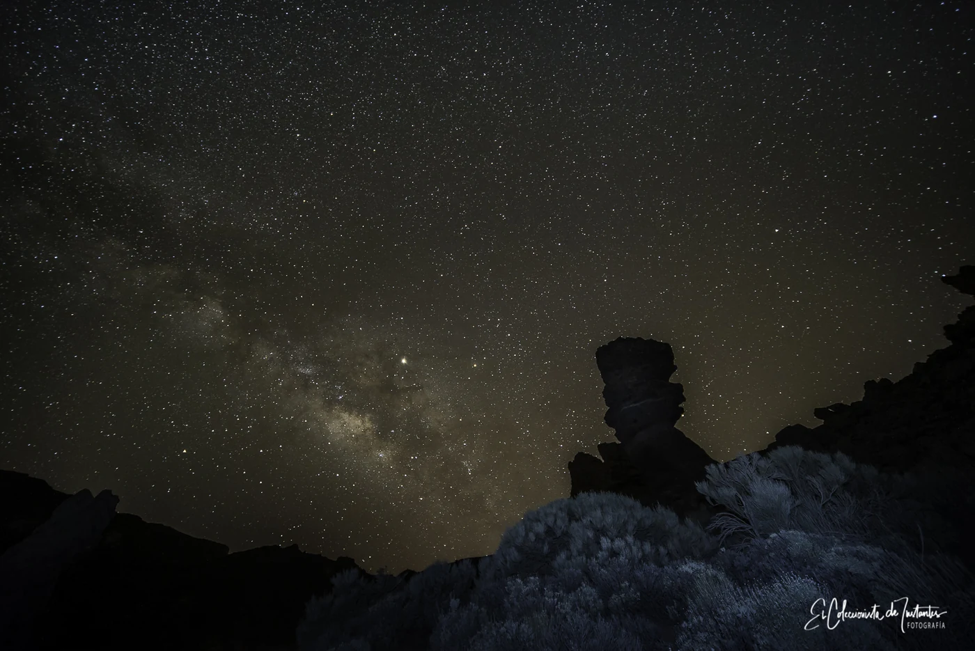 Vía Láctea sobre el Parque Nacional del Teide
