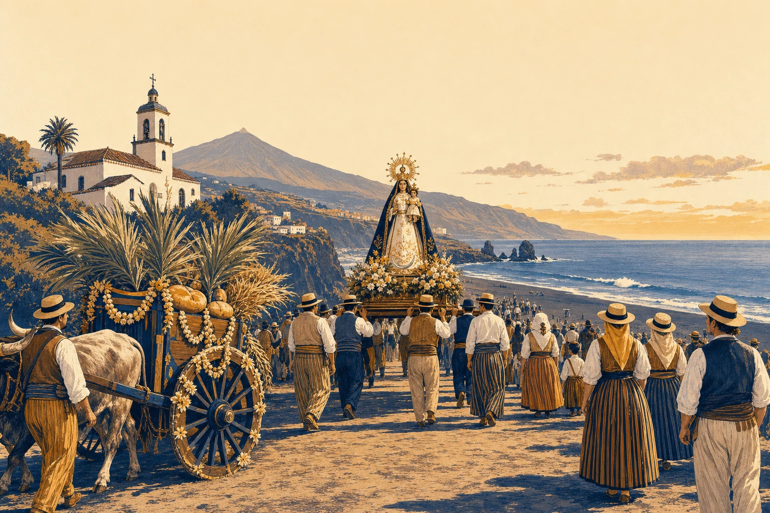 Ilustración de Romería del Socorro (Bajada de la Virgen del Socorro) en Güímar
