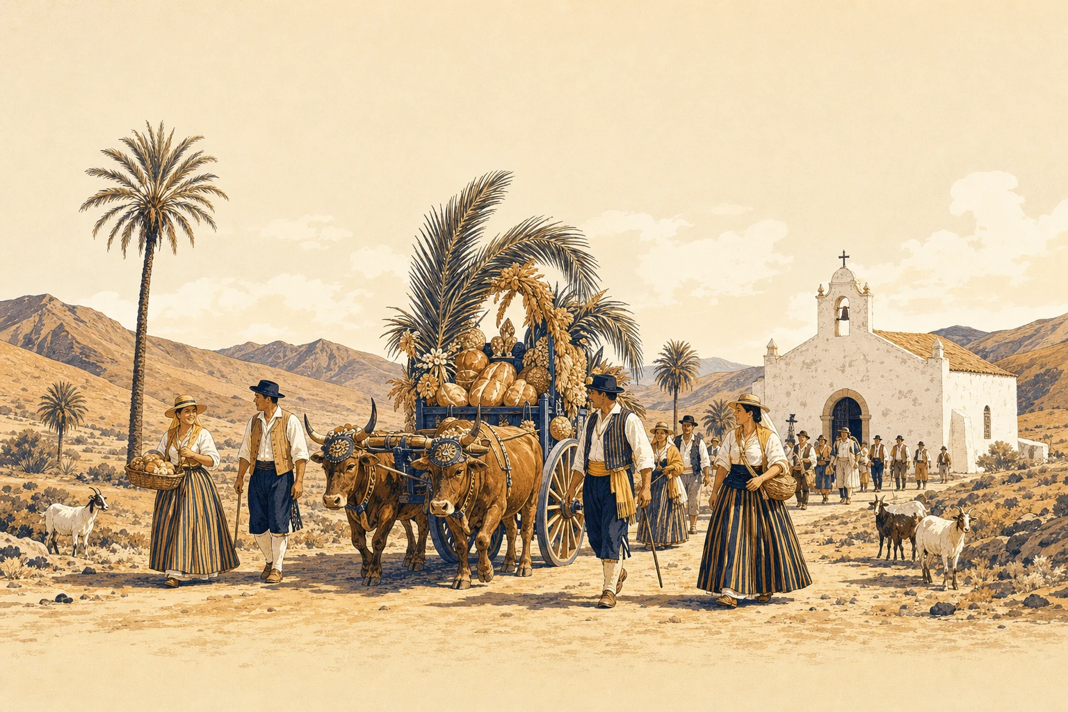 Ilustración de Romería-Ofrenda a la Virgen de la Peña en Betancuria