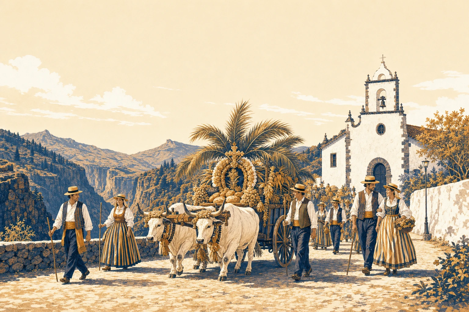 Ilustración de Romería-Ofrenda a San Juan en Telde