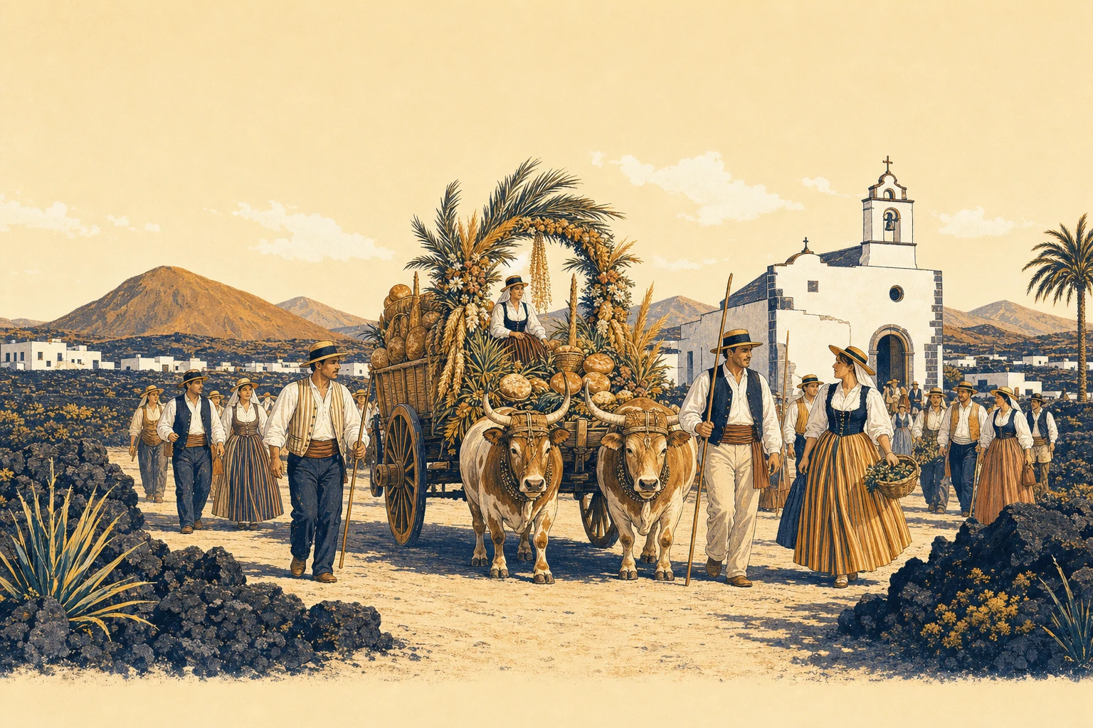 Ilustración de Romería de Mala en Haría (Mala)