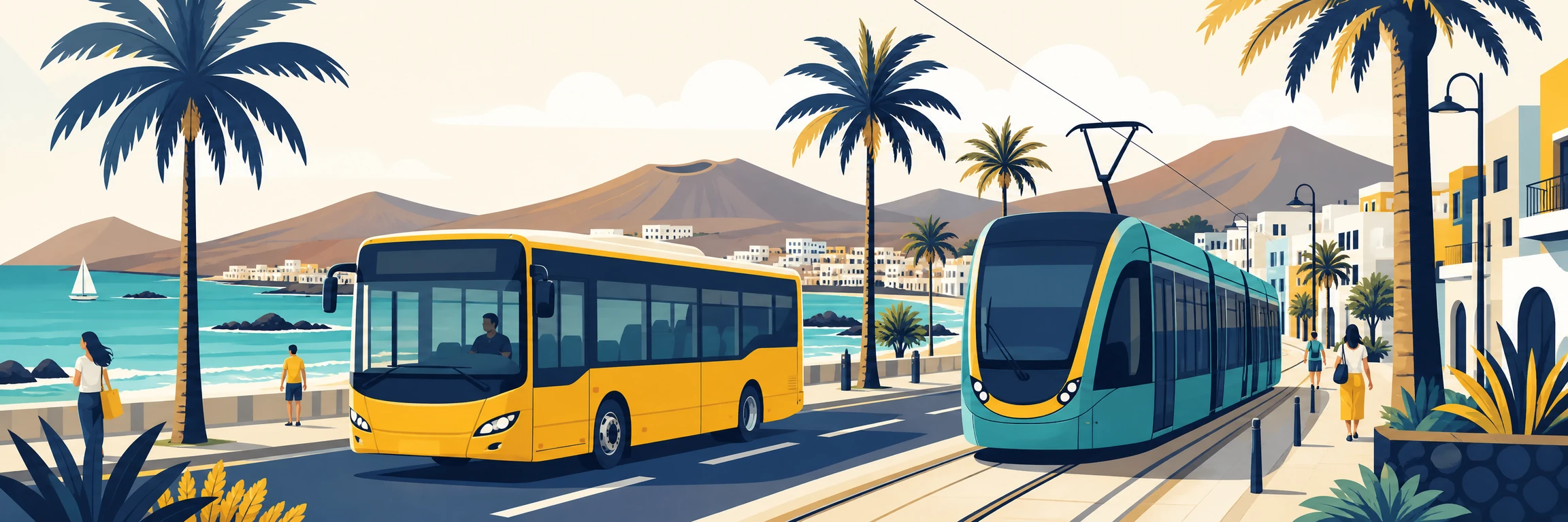 Como moverse por Canarias: guaguas, tranvia y ferries