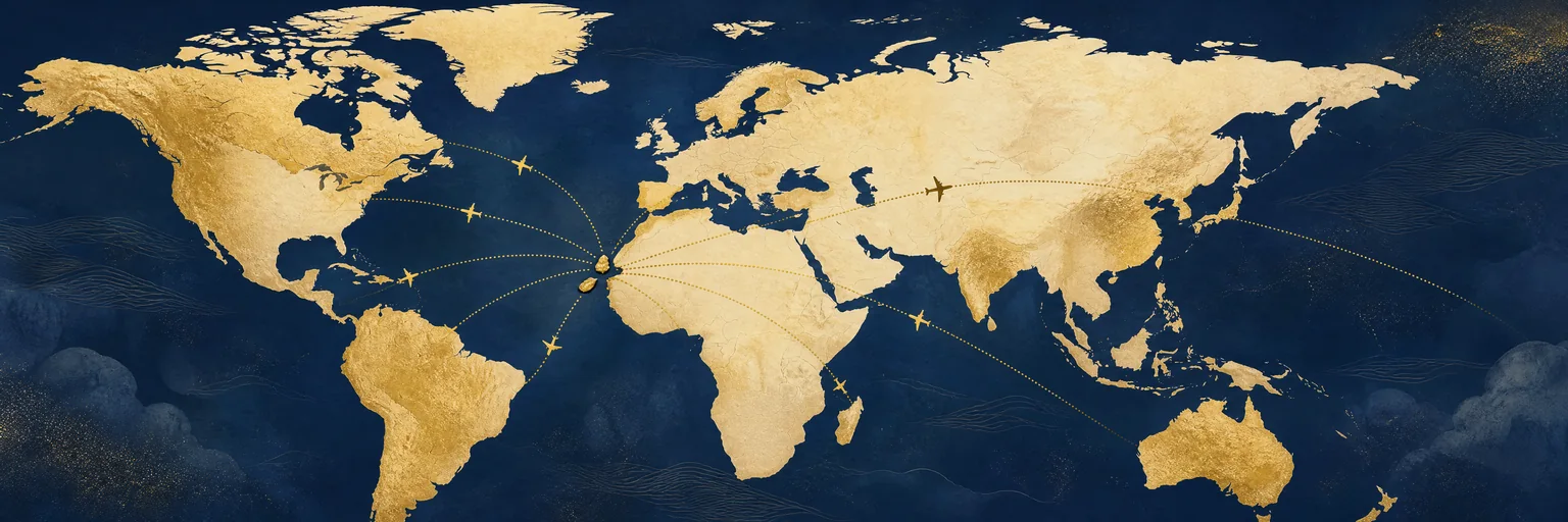 Rutas de viaje desde Canarias hacia el resto del mundo
