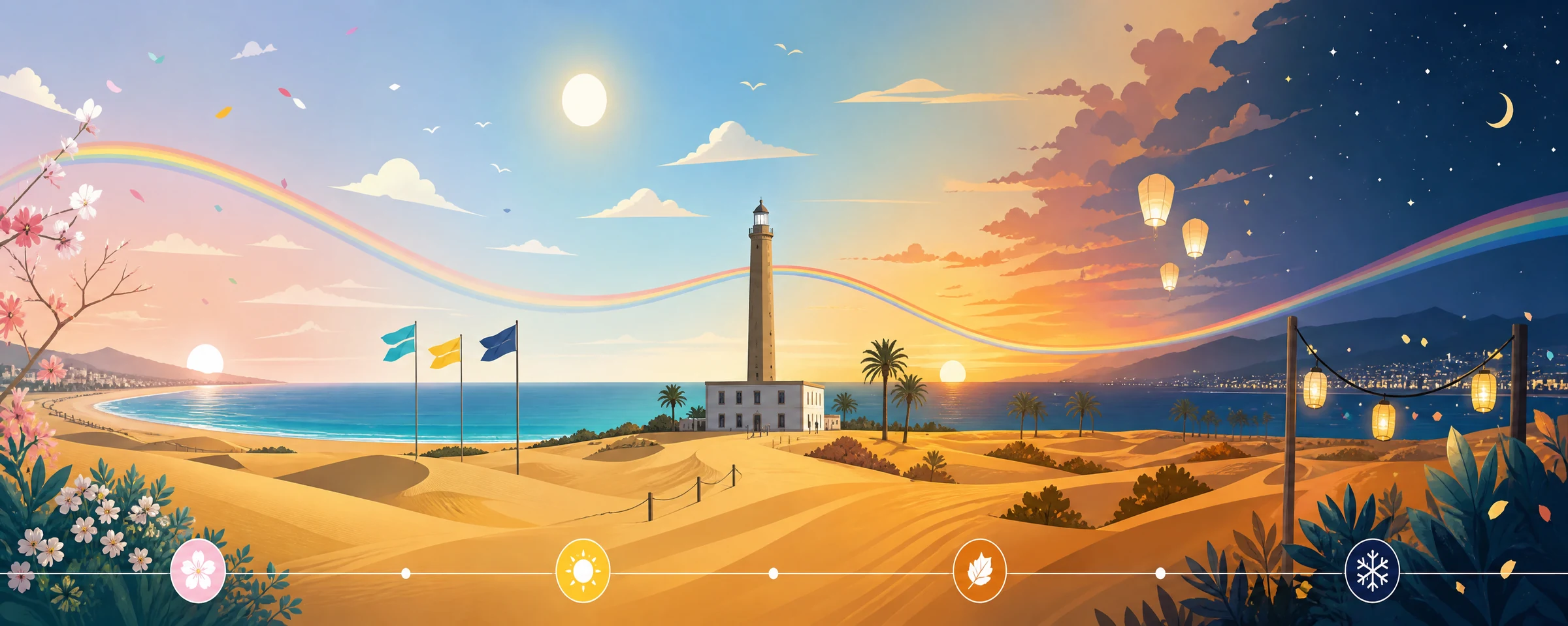 The Maspalomas LGBT+ calendar, month by month