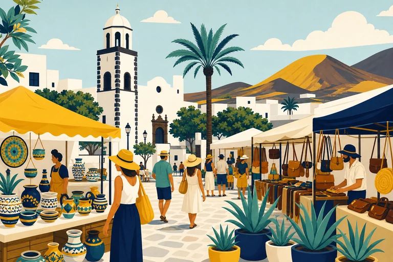 Mercadillo de la Villa de Teguise (ilustración)