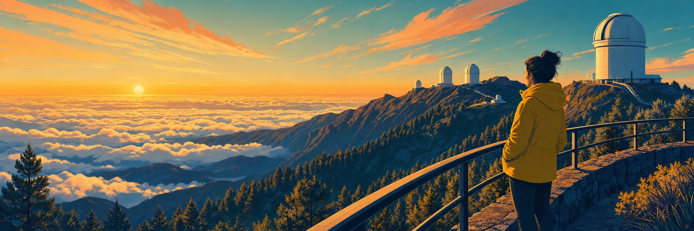 Miradores de La Palma: Roque de los Muchachos sobre el mar de nubes, La Cumbrecita y El Time