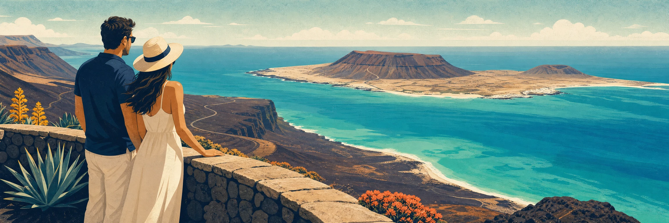 Miradores de Lanzarote: el Risco de Famara sobre La Graciosa, La Geria y la costa volcánica