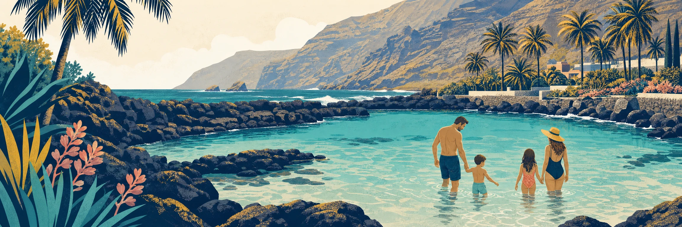 Piscinas naturales de La Gomera: Charco del Conde, Alojera y el pescante de Hermigua