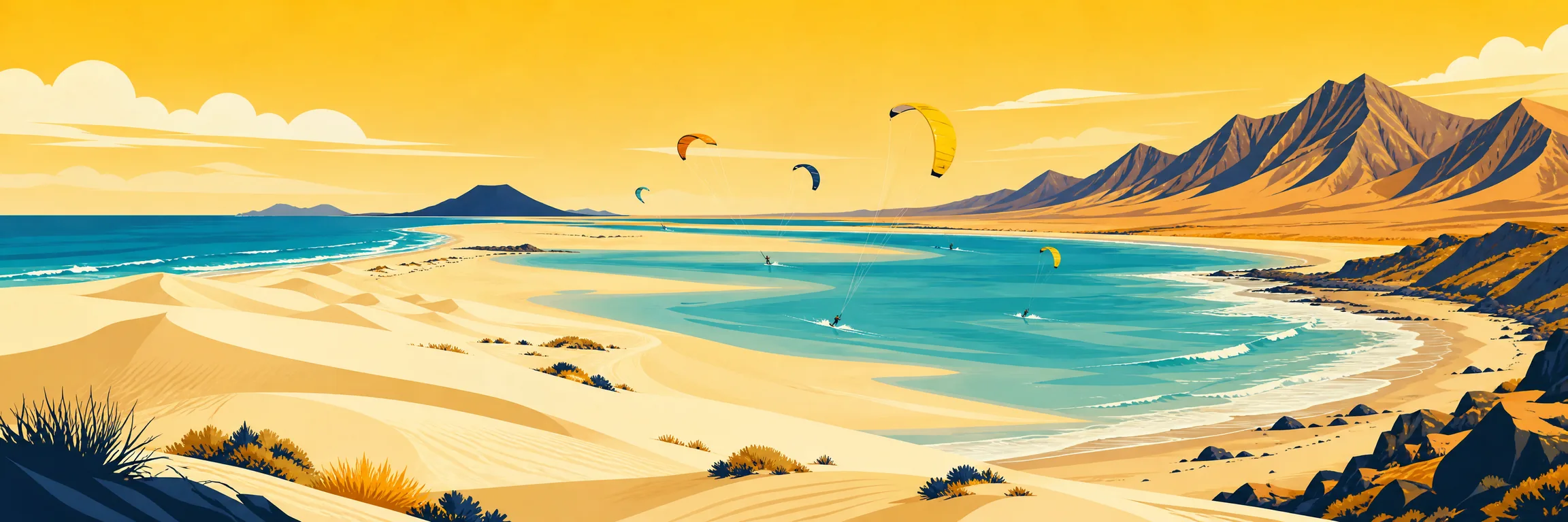 Las mejores playas de Fuerteventura: dunas de Corralejo, Cofete, Sotavento, Jandía y costa majorera frente al Atlántico