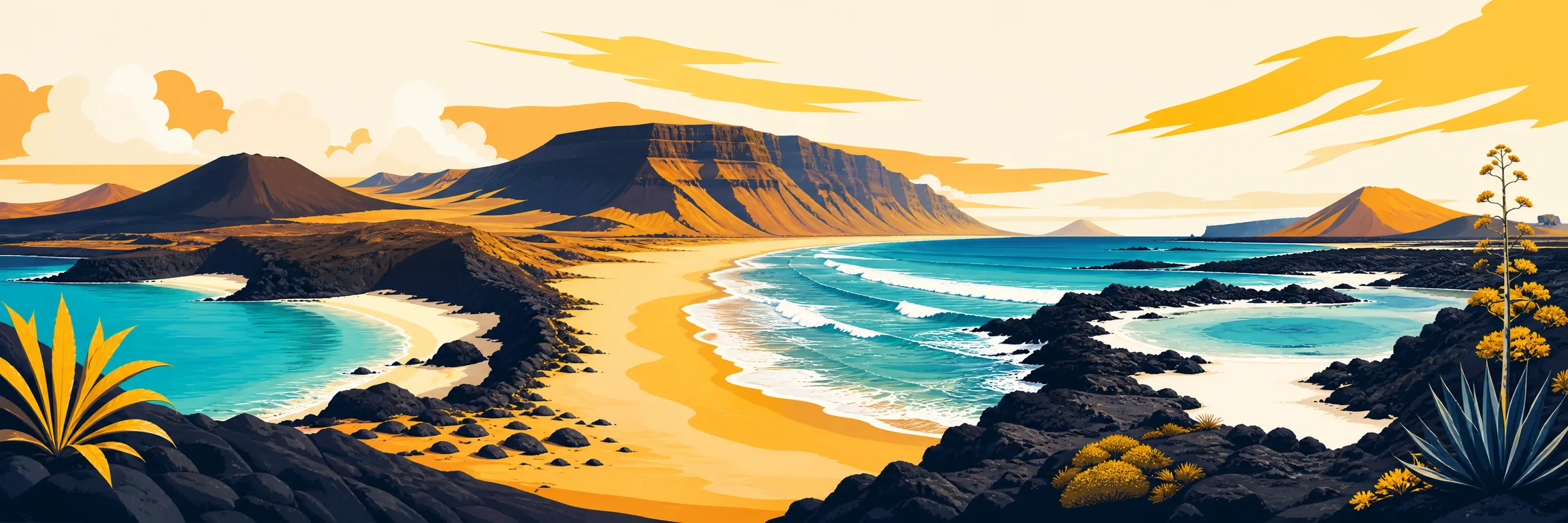 Las mejores playas de Lanzarote: calas de Papagayo, Famara, Caletón Blanco y costa volcánica frente al Atlántico