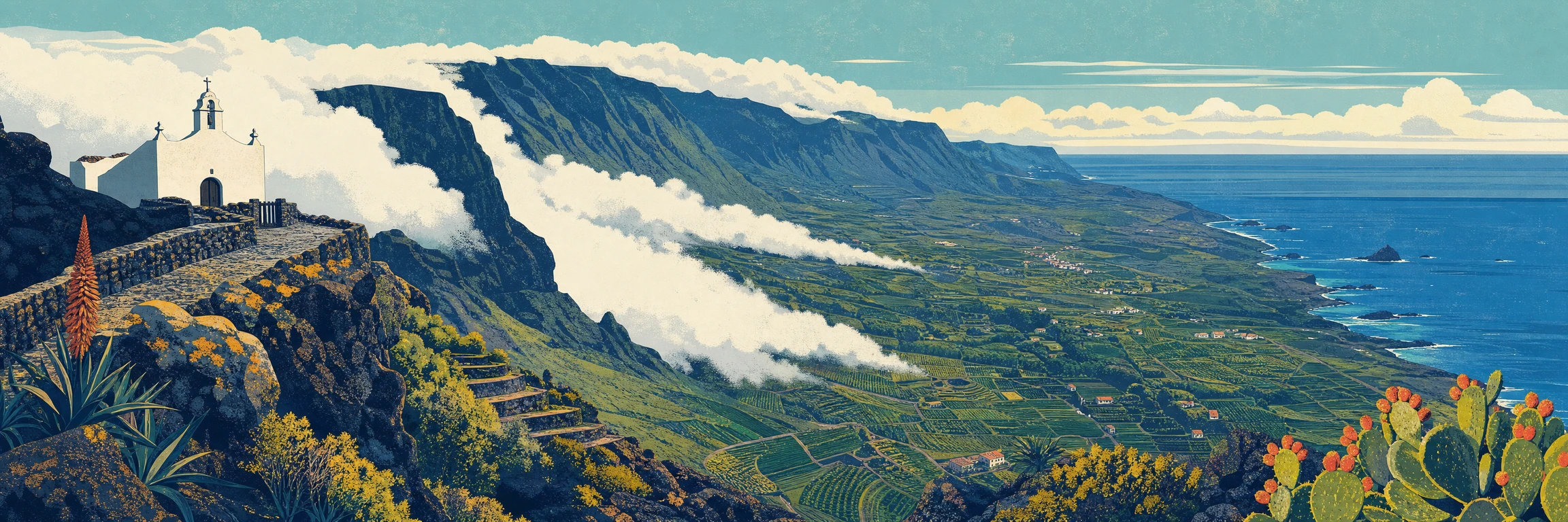 Mirador de Jinama (El Hierro): vistas al valle de El Golfo
