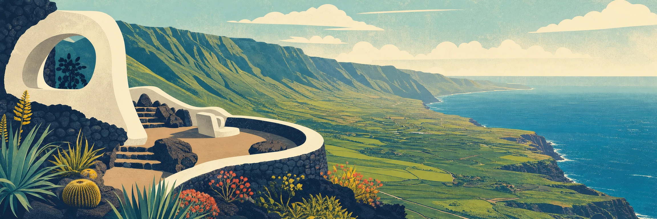 Mirador de la Peña (El Hierro): widoki na Valle de El Golfo