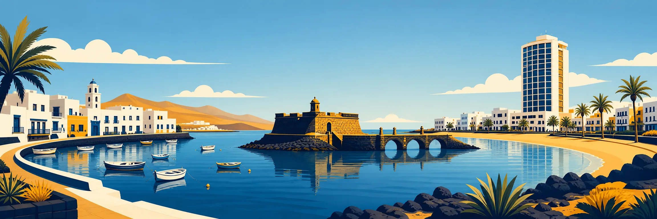 Qué ver en Arrecife: el Charco de San Ginés, el Castillo de San Gabriel, el Gran Hotel y la Playa del Reducto