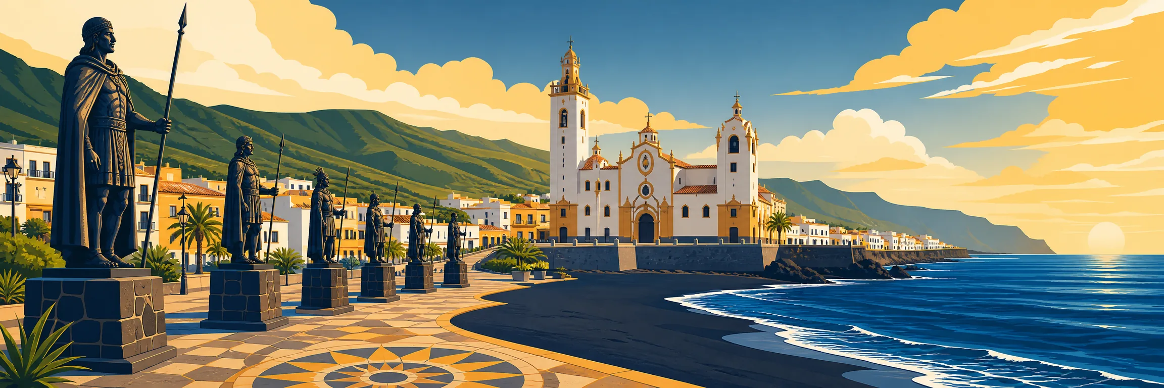 Qué ver en Candelaria: Basílica de Nuestra Señora de la Candelaria, Plaza de la Patrona de Canarias, menceyes y costa de Tenerife