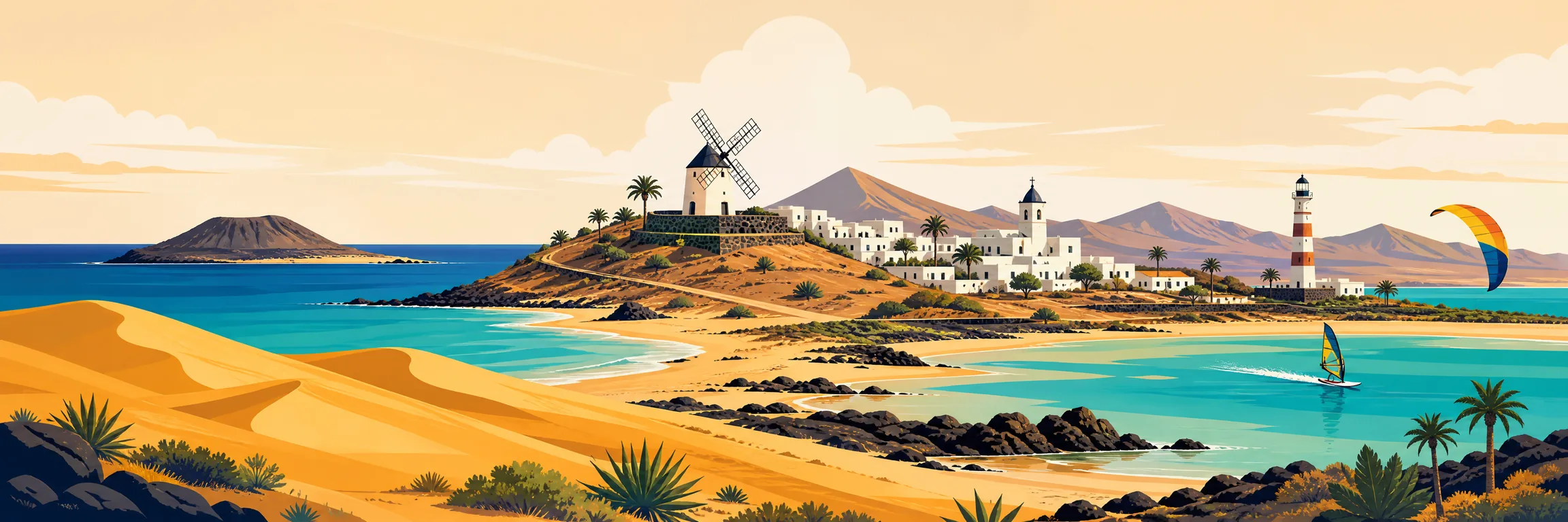 Qué ver en Fuerteventura: dunas de Corralejo, Isla de Lobos, molinos de Betancuria y lagunas de Sotavento