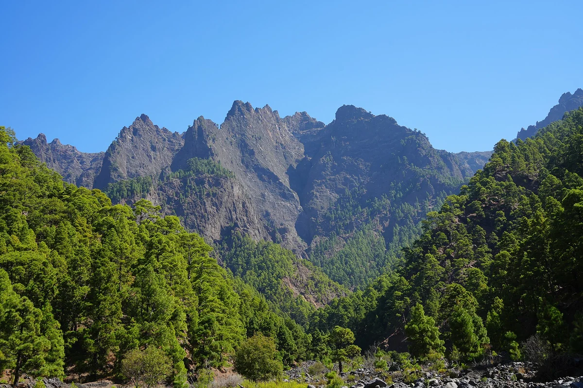 Caldera de Taburiente, Los Brecitos y Barranco de las Angustias, La Palma