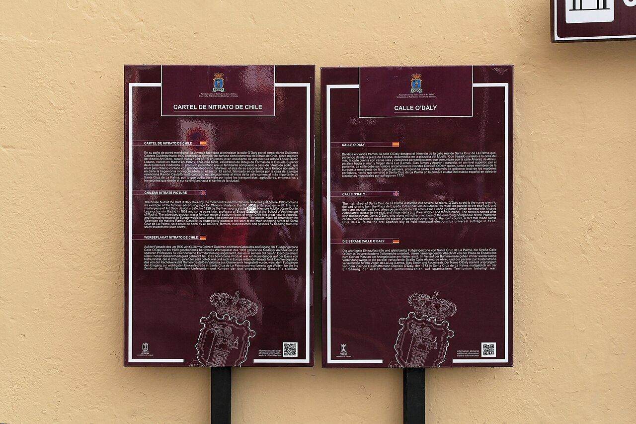 Calle Real: O'Daly y Pérez de Brito, Santa Cruz de La Palma