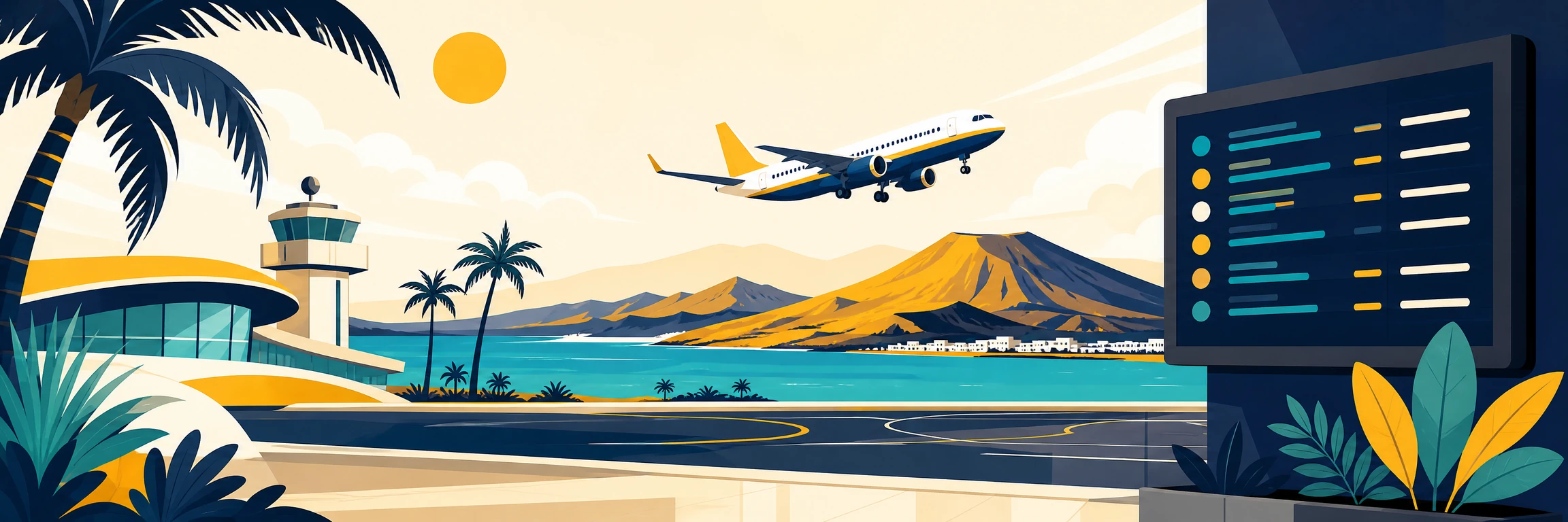 Vuelos en directo en el Aeropuerto Tenerife Sur